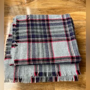 Made in Germany 14th & Union Scarf  Wrap with Fringed Edges 24”x 75” Cabin-core